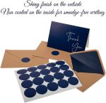 VNS Creations 100 pack Thank You Cards with Envelopes & Stickers - Classy 4x6 Blank Thank You Cards Bulk Box Set - Large Thank You Notes for Wedding, Small Business, Baby & Bridal Shower (Navy Blue) - Image 3